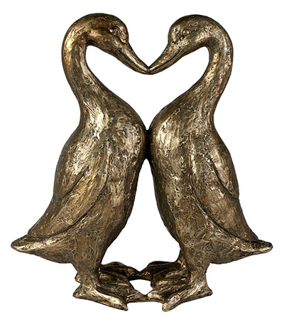 Cast Resin Kissing Ducks